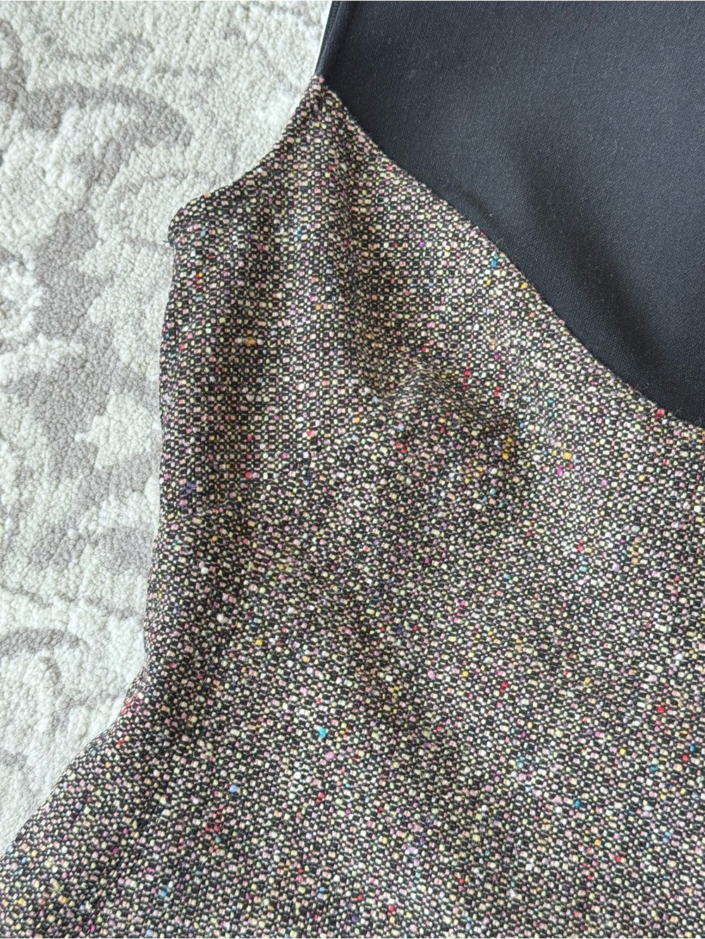 Stella McCartney Tweed and Scuba Mock-Neck Sleeveless Body Con Top - Size 40 - Picture 6 of 11